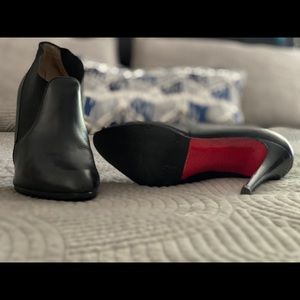 Black Ankle bootie Louboutins 38 1/2 (8.5) Heels